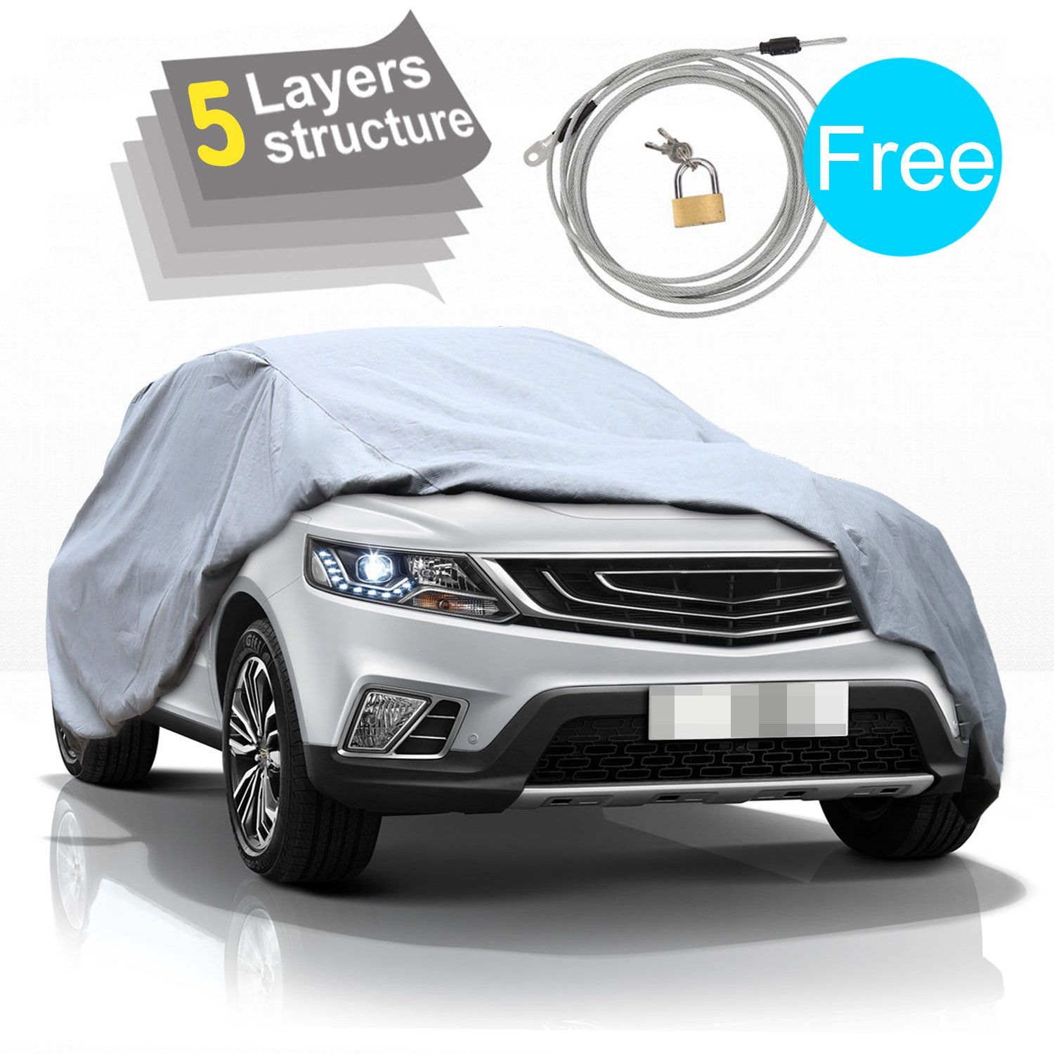 SUV Car Cover-5 Layers All Weather Waterproof