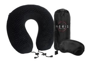 #7. Aeris Memory Foam Travel Neck Pillow