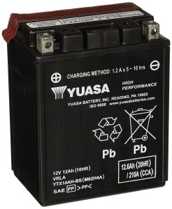 #10. Yuasa YUAM62H4A YTX14AH-BS ATV Battery