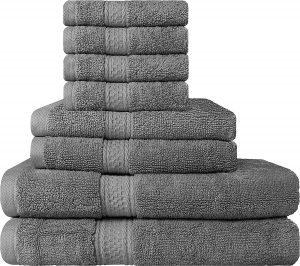 #3. Utopia 8-pieces Bath Towels