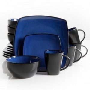 10.The Boutique Beautiful Soho Lounge 16 Piece Blue Dinnerware Set