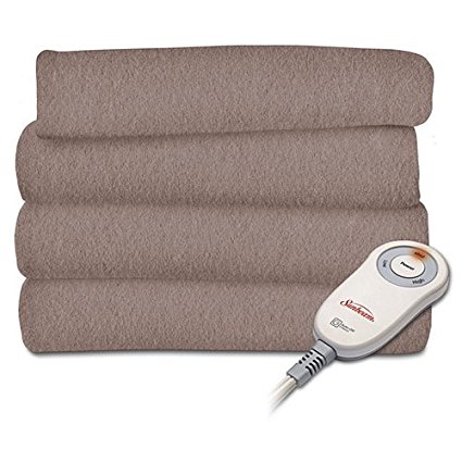 2. Sunbeam Heated Fleece Electric Blanket