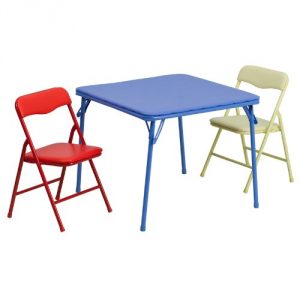 3. Kids colorful folding table and chair 3 piece