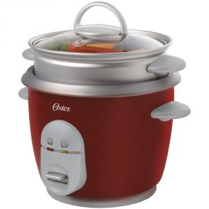 #4. Oster 004722-000-000 Rice Cooker, 6 Cup, Red