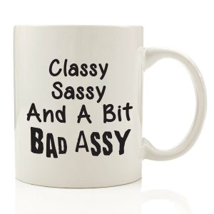 #8. Bad Assy Funny Coffee Mug Valentine’s Day