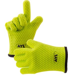 9. AYL Silicone Cooking Heat Resistant Gloves