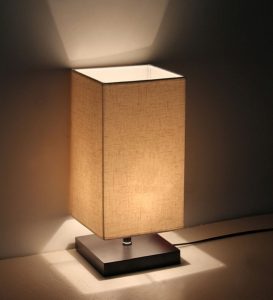 2. Minimalist Solid Wood Table Lamp