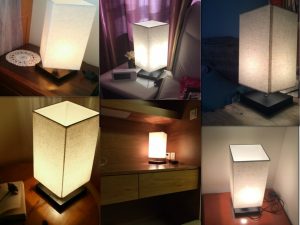 5. Finether Minimalist Novelty Romantic Wood Table Lamp
