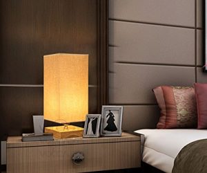 6. Surpas House Minimalist Solid Wood Table Lamp