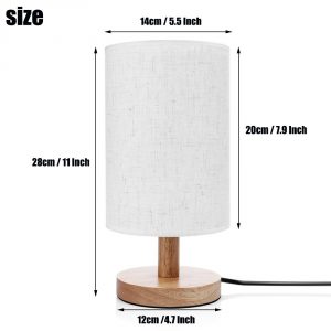 8. Table Lamps Invesch Bedside Minimalist Wood Table Lamp