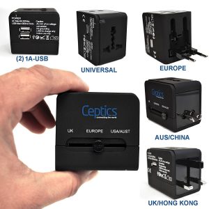 1. Ceptics All-In-One International Travel Plug Adapter