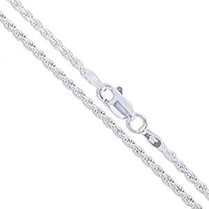 4. Sterling Silver Diamond-Cut Solid 925 Italy New Necklace