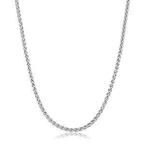 6. Sterling Silver 1.5mm Italian Round Wheat Chain