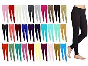 Plain Stretchy Leggings Viscose Lycra Sizes UK 8 - 26 Made in the UK