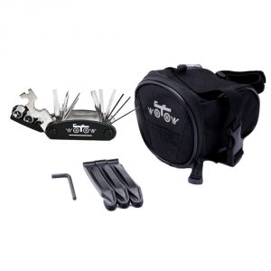 WOTOW Bicycle Repair Set Bike Outdoor Seat Saddle Bag Multi Function Tool Kit