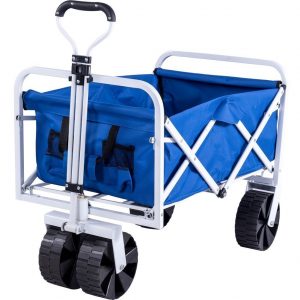 Serenity Collapsible Garden Cart Folding Utility Wagon with Large Whewagon