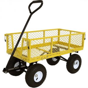 Sunnydaze Utility Cart with Removable Folding Sides