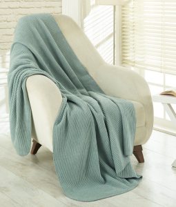 Ottomanson Bed Blankets Bedspread Plush Cotton Throw