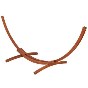 GiantexWooden Curved Arc Wide Hammock Swing and Stand Set