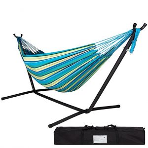 Lazy DazeHammocks Double Hammock with Space Saving Steel Stand