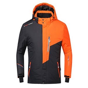 Phibee Men’s Waterproof Windproof Outdoor Fleece Ski Jacket 