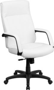 Flash Furniture High Back White Leather Executive Swivel Chair