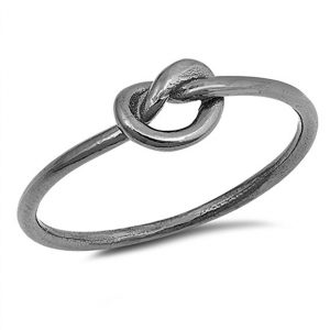 CHOOSE YOUR COLOR Sterling Silver Knot Ring