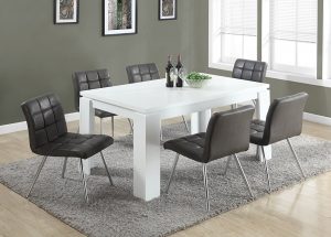 Monarch Specialties I 1056, Dining Table, White Hollow-Core, 60"L