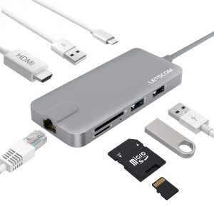 USB-C Hub, Type C Hub having HDMI Port, Letscom 8-in-1,