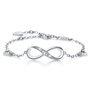 Billie Bijoux Women's 925 Sterling Silver Infinity Endless Love Symbol Bracelet