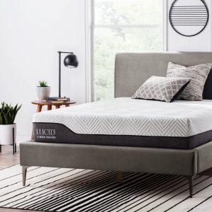 LUCID 10-Inch Bamboo Charcoal and Aloe Vera Infused Organic Mattress