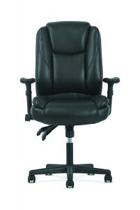 Sadie Leather - Ergonomic Adjustable Swivel Chair with Lumbar Support (HVST331)