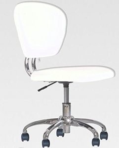 BestOffice New White PU Leather H20 Task Chair-Mid Back Task Chairs