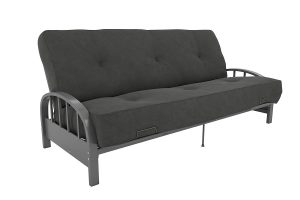 DHP Aiden Futon Frame, Silver, Full