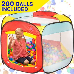 Kiddey Ball Pit Play Tent for Kids - 200 Balls Included