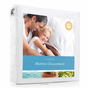 LINENSPA Zippered Encasement Waterproof Mattress Protector