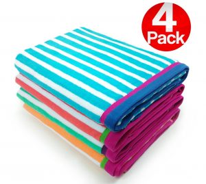 Velour Racing Stripe Pool & Beach Towel from Kaufman