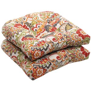 Perfect Pillow Outdoor Multicolored Modern Floral Seat Cushions