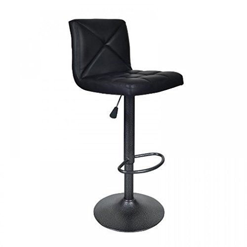 BestOffice Black 2 PU Leather Stool