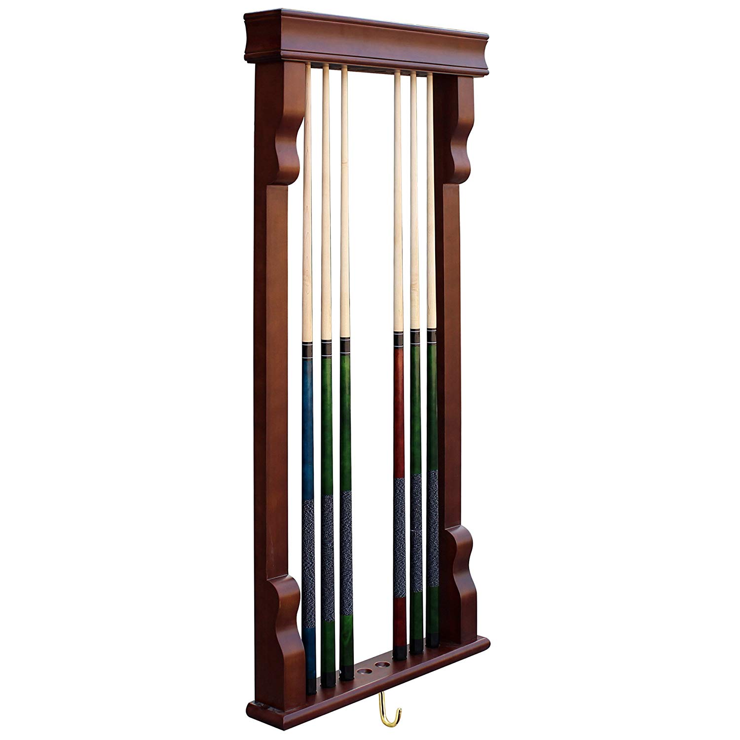 Hathaway Vintage Wall Billiard Pool Cue Rack