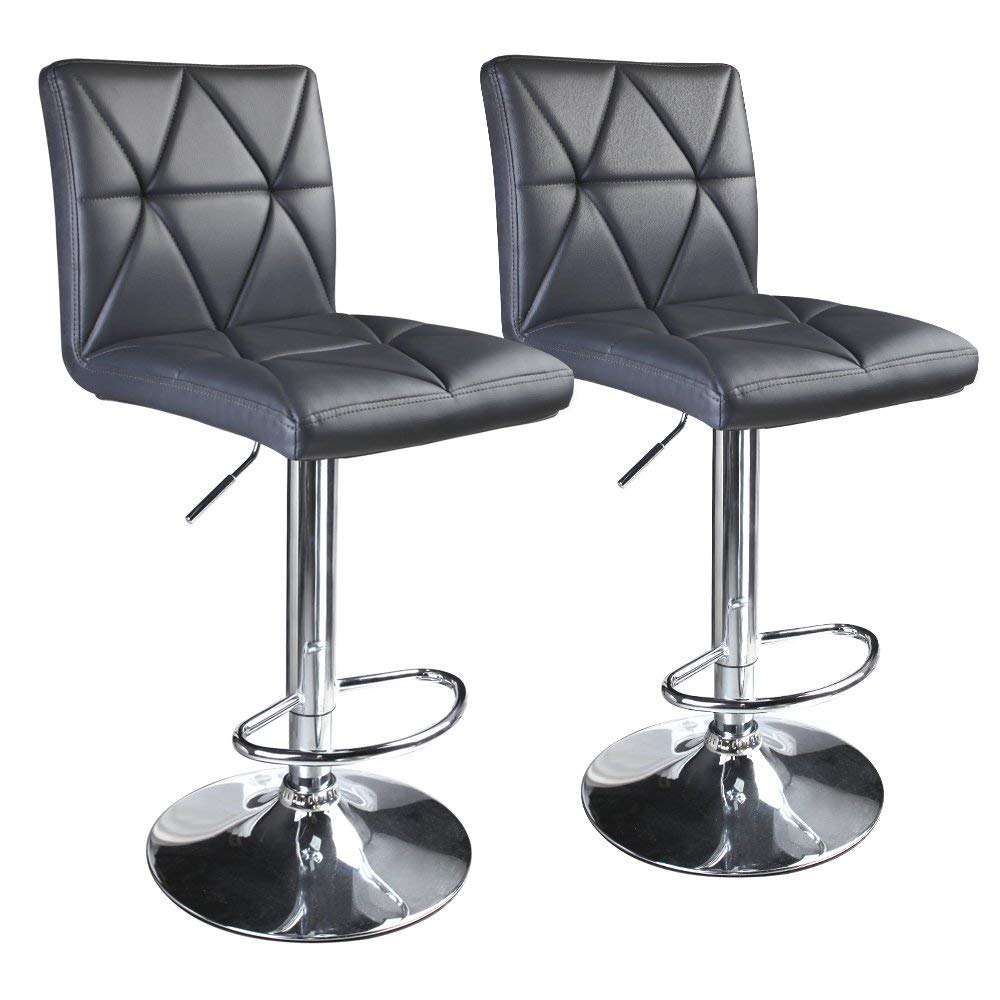 Leader Accessories Modern Swivel Grey Stool