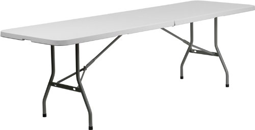 Flash Furniture Bi-Fold Granite White Folding Table