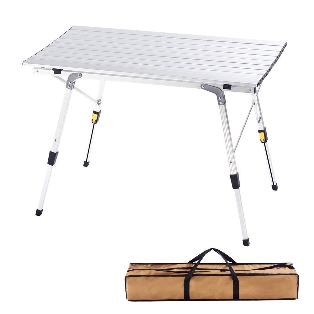  CampLand Aluminum Heights Adjustable Folding Table