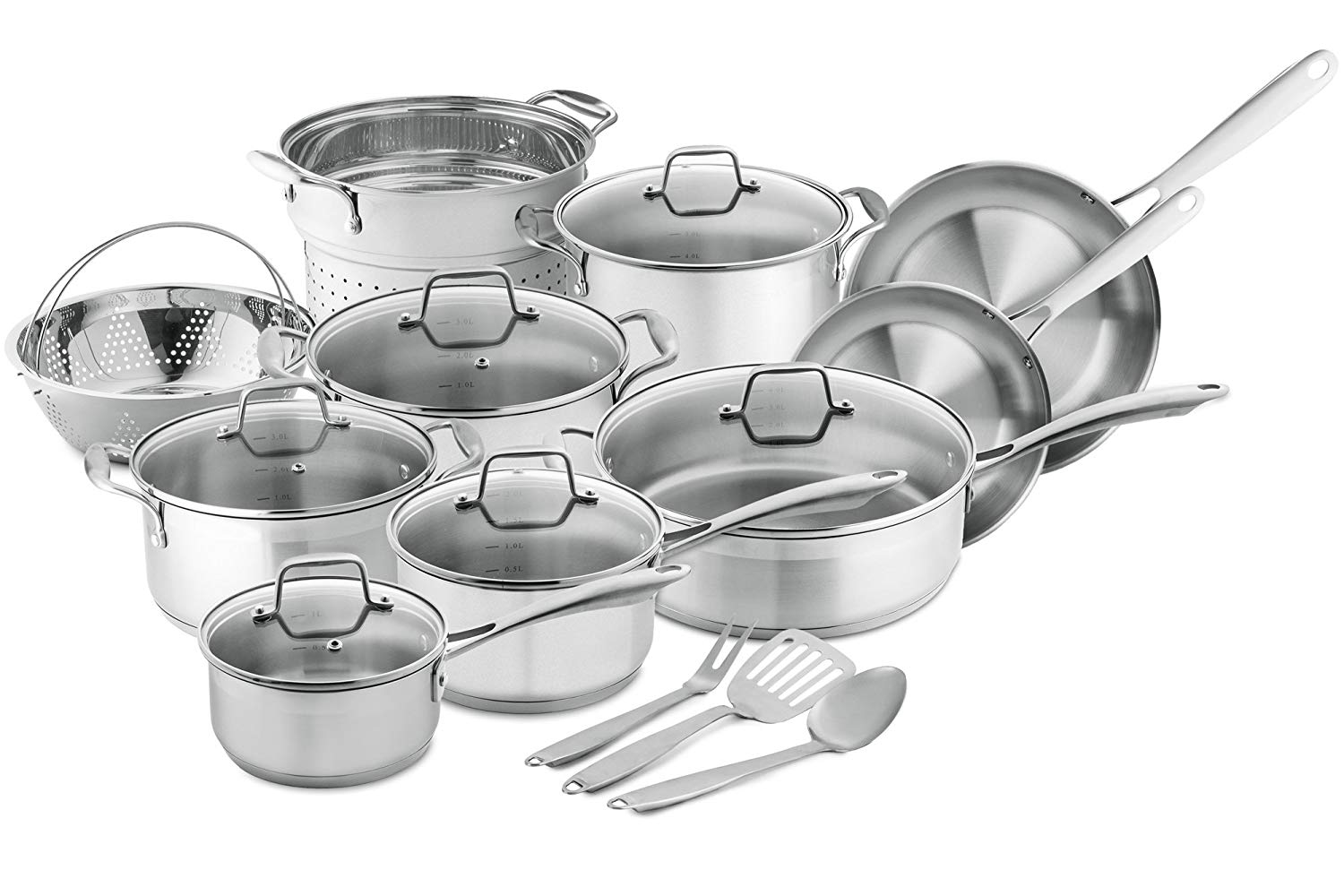 Chef’s Star 17-Piece Pots and Pans Stainless Steel Induction Cookware