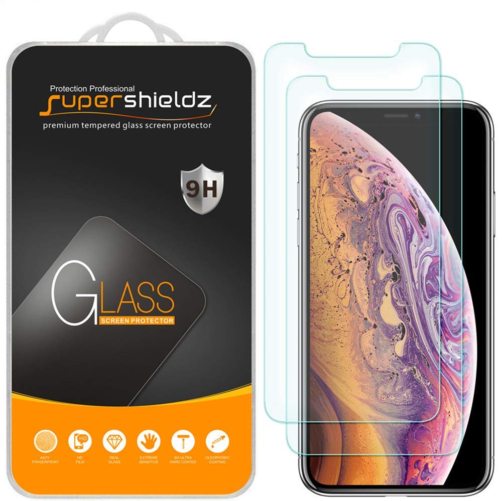  [2-Pack] Supershieldz for iPhone XS & X and Apple Screen Protector