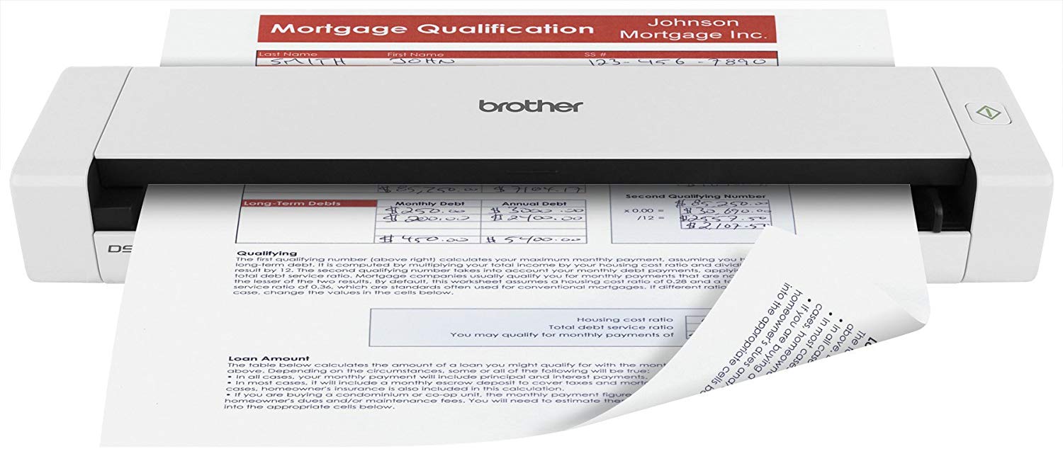 Brother Mobile Color Page Flatbed Fast Scanning Scanner, DS-720D