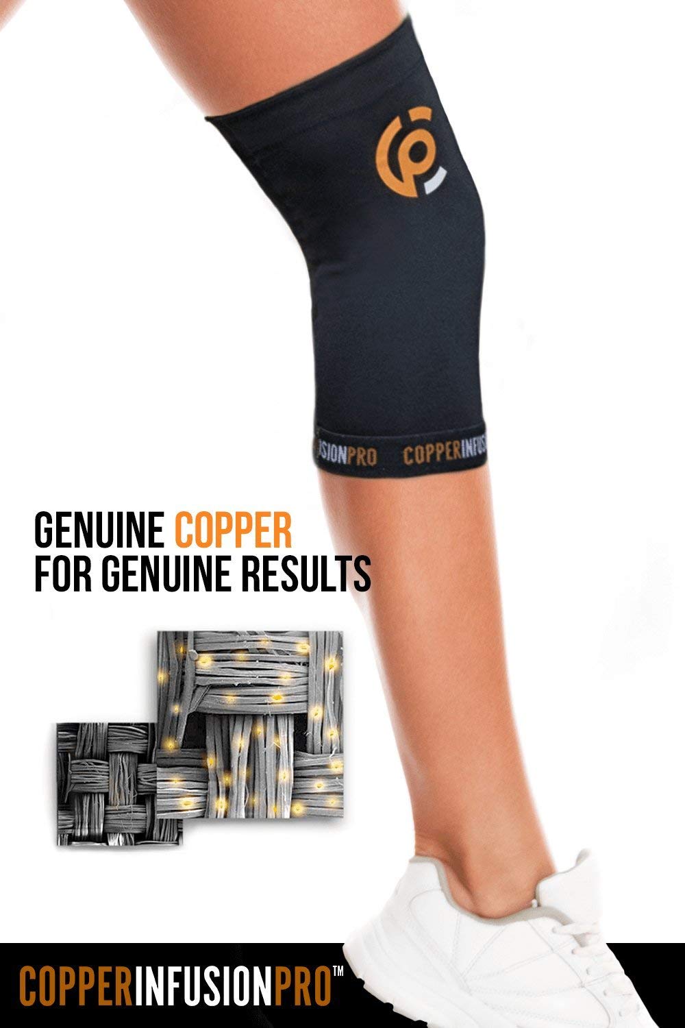 Copper Infusion Compression Knee-Pro Copper Sleeve Support Brace