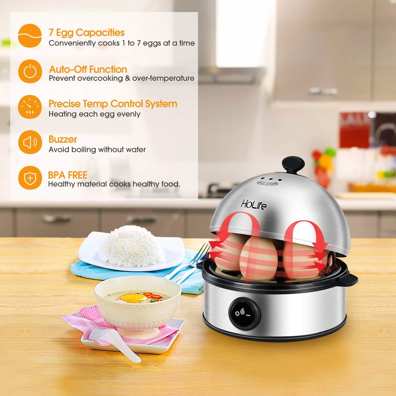 Ho Life Stainless Steel Egg Cooker