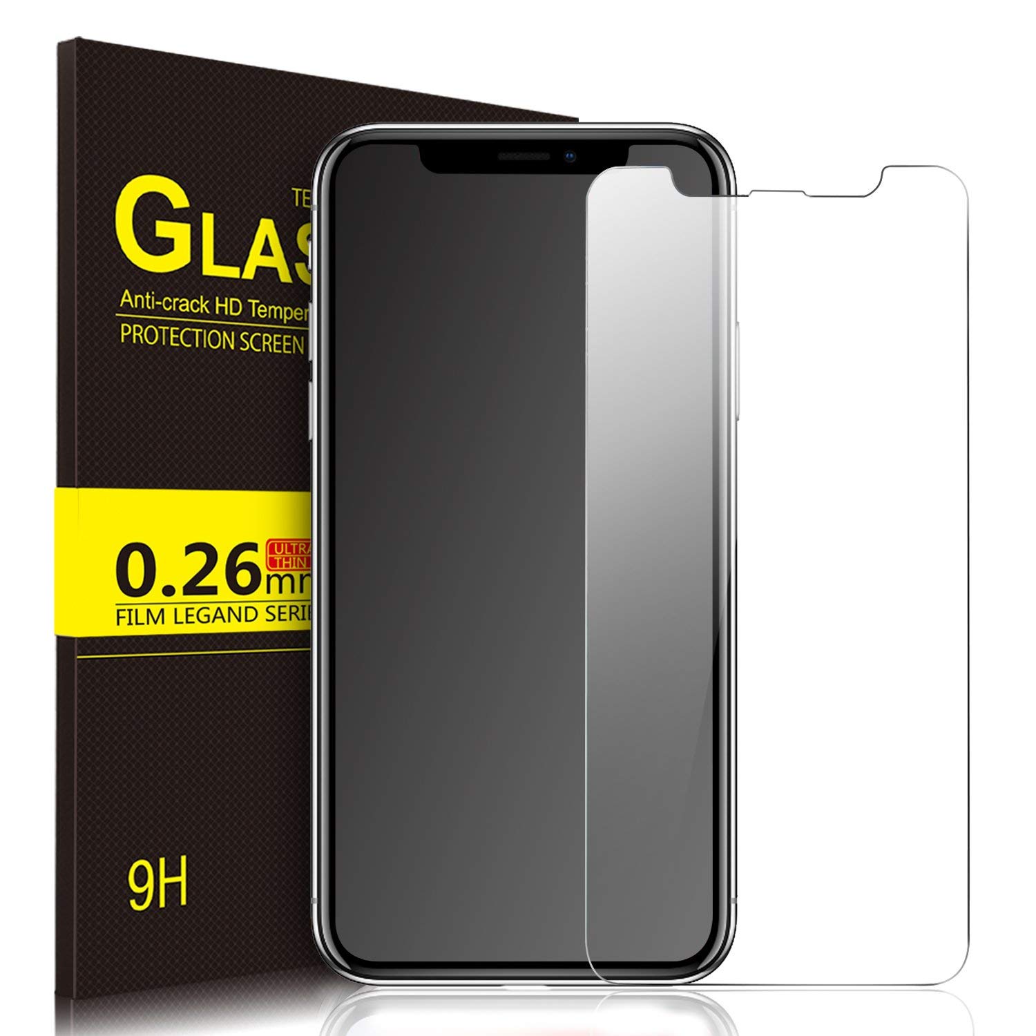  IVSO iPhone X Crystal Clarity Tempered-Glass Screen Protector (Clear)