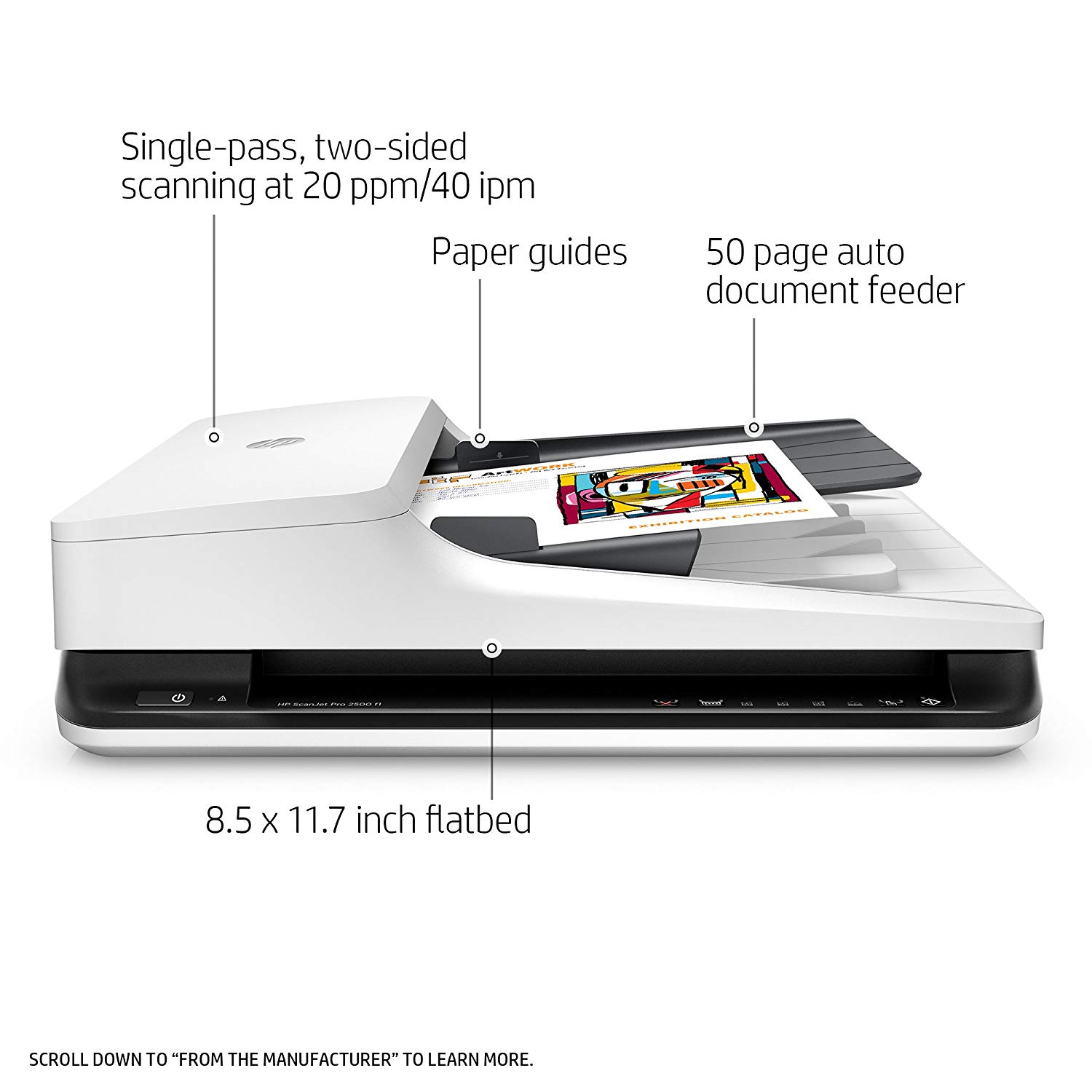 ScanJet Pro 2500 F1 OCR Flatbed Scanner by HP